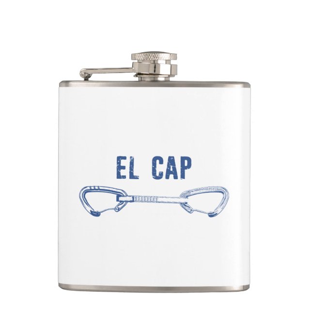El Capitan Climbing Quickdraw Hip Flask (Front)