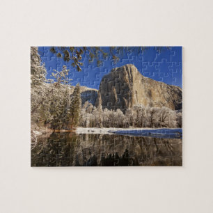 El Capitan reflects into the Merced River in Jigsaw Puzzle