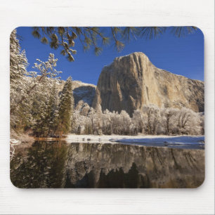 El Capitan reflects into the Merced River in Mouse Pad