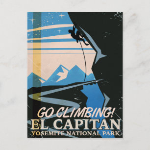 El Capitan vintage travel poster Postcard