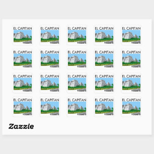 El Capitan Yosemite Square Sticker