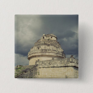 El Caracol Mayan observatory 15 Cm Square Badge