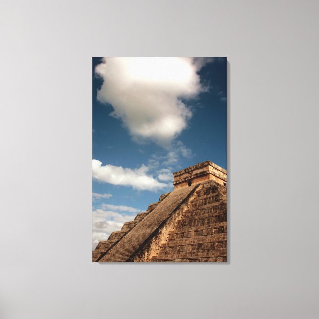 El Castillo At Chichen Itza Canvas Print (Front)