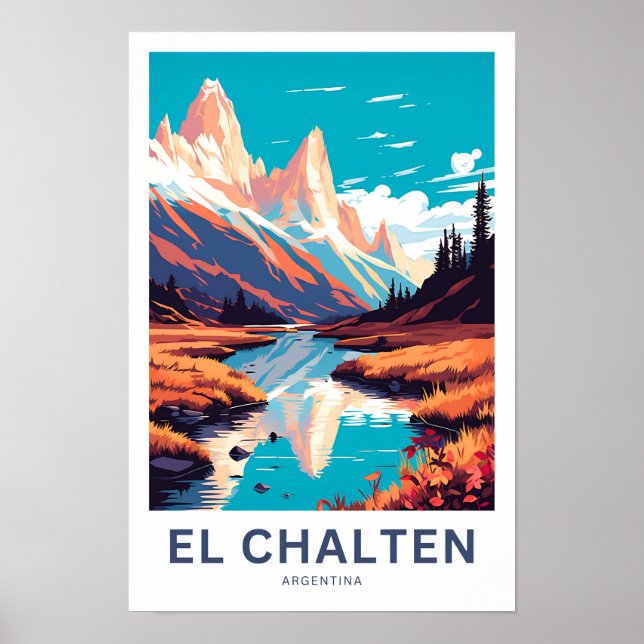 El Chalten Argentina Travel Print (Front)