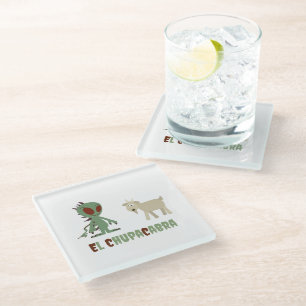 El Chupacabra Glass Coaster