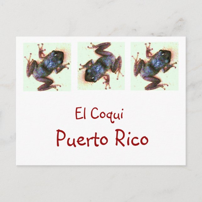 El Coqui Puerto Rico Post Card (Front)