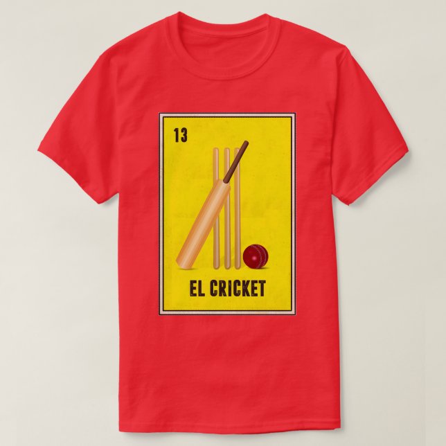 El Cricket Mexican Loteria Bingo Card T-Shirt (Design Front)