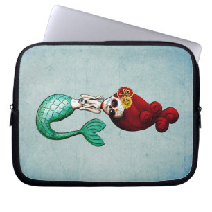 El Dia de Muertos Mermaid Laptop Sleeve