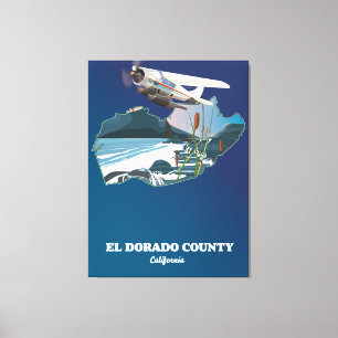 El Dorado County California map Canvas Print
