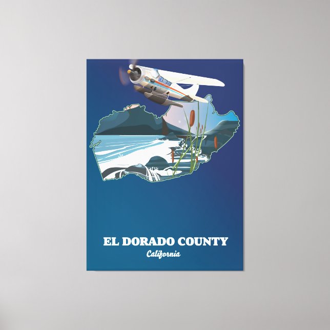 El Dorado County California map Canvas Print (Front)