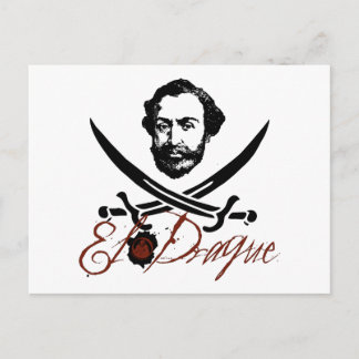 El Draque Pirate Insignia Postcard