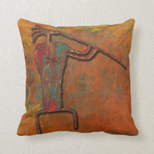 El Flautista (The Flute Player) Cushion