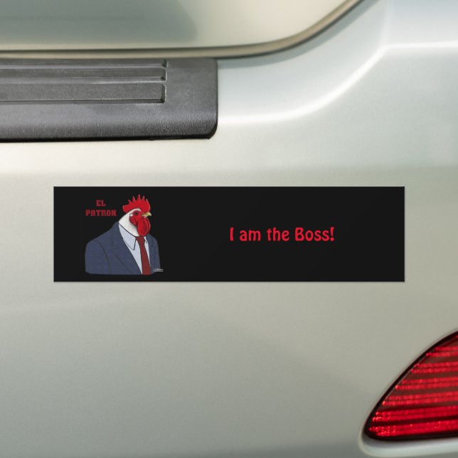 El Gallo Patron Bumper Sticker (On Car)