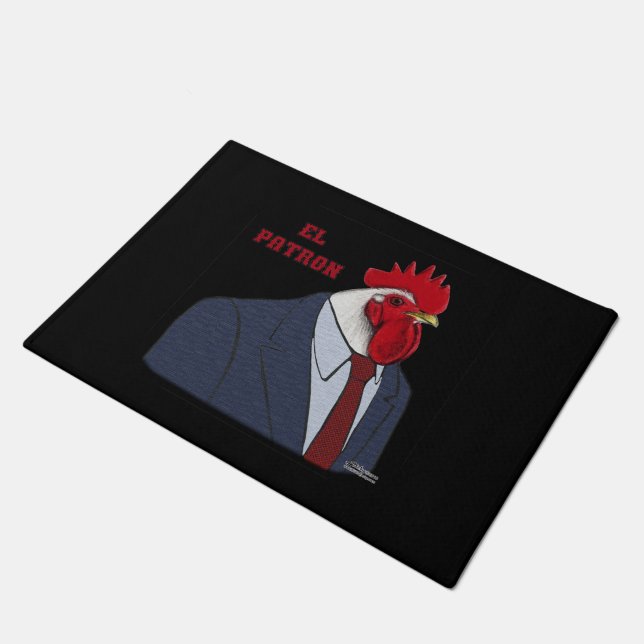 El Gallo Patron Doormat (Angled)