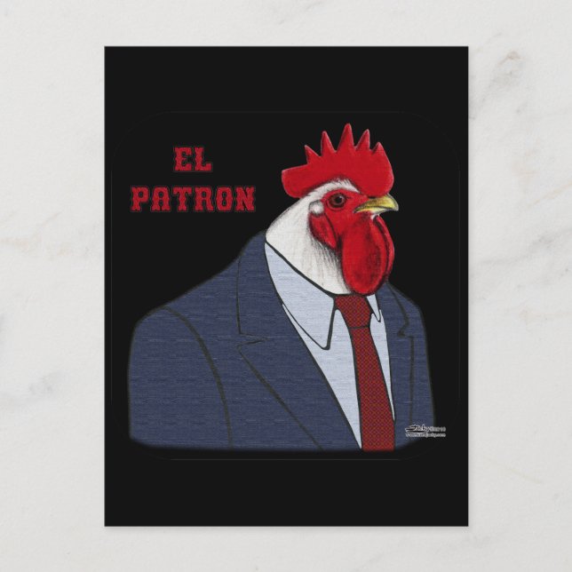 El Gallo Patron Postcard (Front)