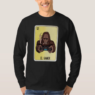 El Gamer Mexican Slang Lottery Bingo Cards   T-Shirt