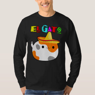 El Gato Calico Cat Cinco De Mayo Latino Kitty With T-Shirt