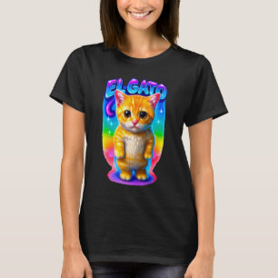 El Gato Meme Sad Crying Cat Munchkin Kitty Meme Tr T-Shirt