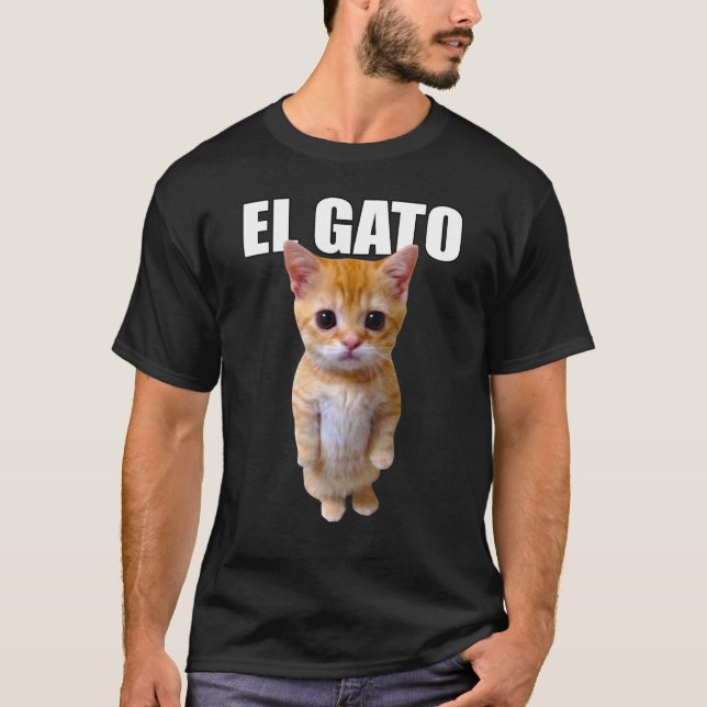 El Gato Meme Sad Crying Cat Munchkin Kitty Meme Tr T-Shirt (Front)