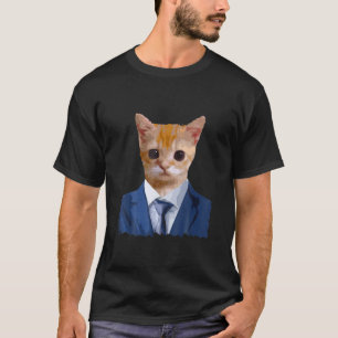 El Gato Meme Wearing A Suit  Cute Sad Cat Humour T-Shirt