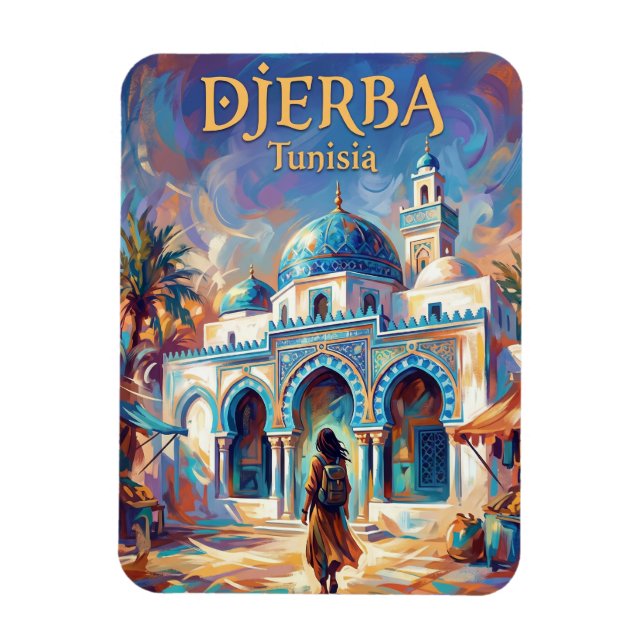 El Ghriba Synagogue Tunisia Magnet (Vertical)
