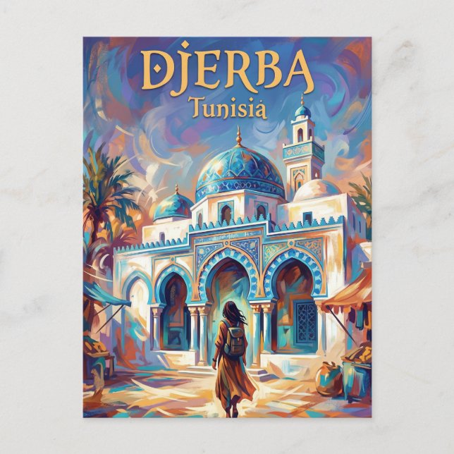 El Ghriba Synagogue Tunisia Postcard (Front)