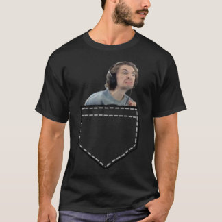 El Goblino in a pocket T-Shirt