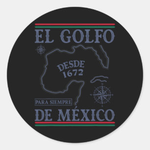 El Golfo De México  Classic Round Sticker