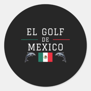 El Golfo De México Vintage Gulf Of Mexico Flag  Classic Round Sticker