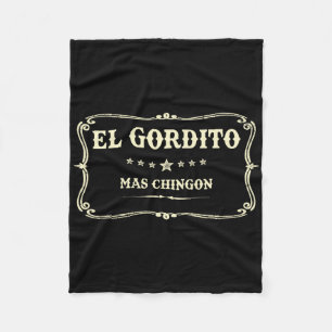 El Gordito Chingon Cinco De Mayo Mexican  Fleece Blanket