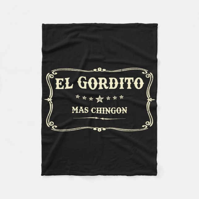 El Gordito Chingon Cinco De Mayo Mexican  Fleece Blanket (Front)