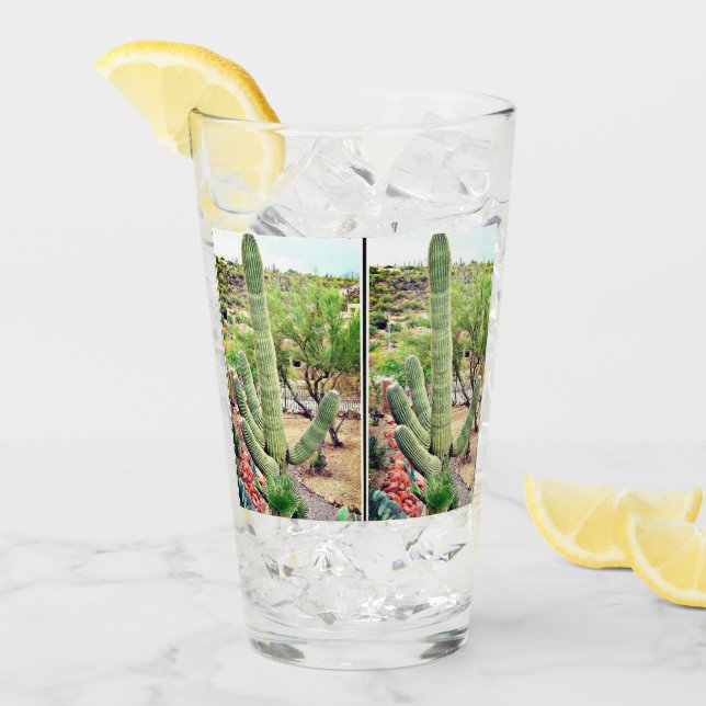 "El Gordo" Saguaro Cactus Glass Tumbler (Front Ice)
