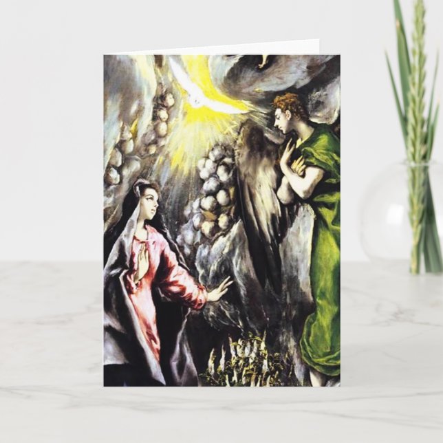 El Greco Annunciation Virgin Mary Greeting Card (Front)