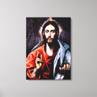 El Greco - Christ as Saviour, fine art portrait