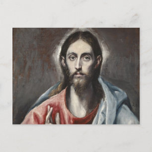 El Greco - Christ Blessing Postcard