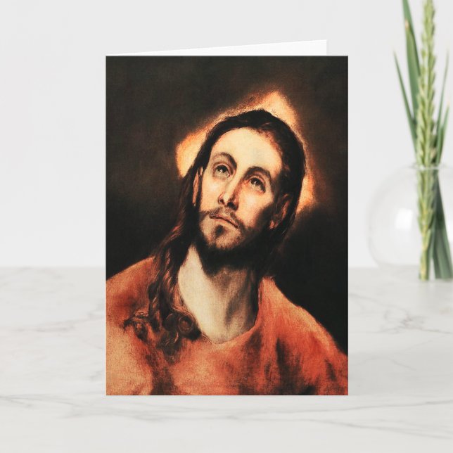 El Greco Jesus Christ Greeting Card (Front)