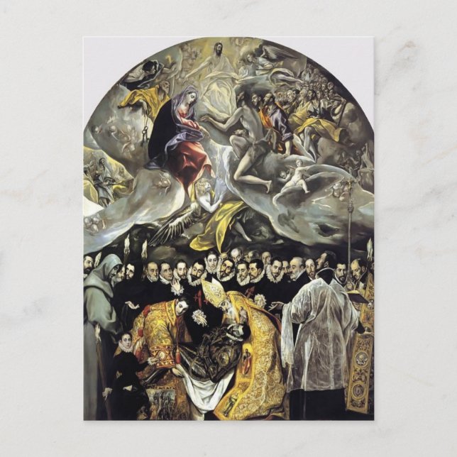 El Greco- The Burial of the Count of Orgaz Postcard (Front)