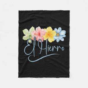 El Hierro Flowers Canary Islands Spain Floral Vaca Fleece Blanket