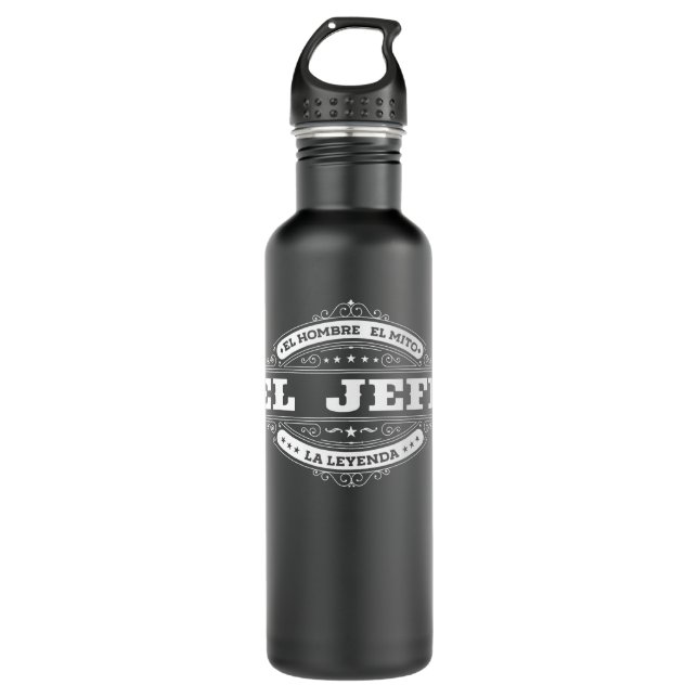 El Jefe El Hombre El Mito La Leyenda (In Spanish)  710 Ml Water Bottle (Front)