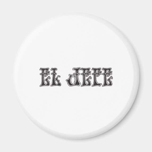 El Jefe logo Liquido Liquid Magnet (Front)