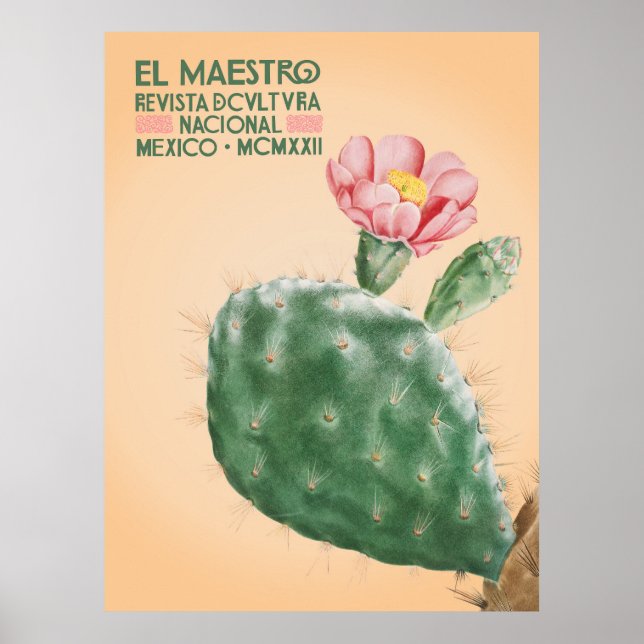 El Maestro Cactus Print | Mexican Botanical Art (Front)