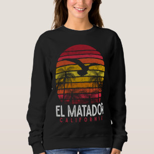 El Matador Beach California CA Vintage 90s Retro 8 Sweatshirt