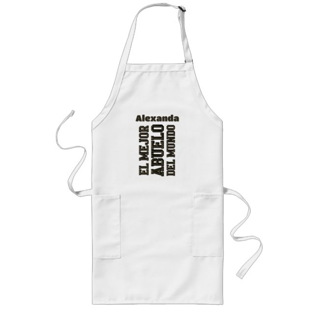 El Mejor Abuelo del Mundo Best Grandpa Spanish Long Apron (Front)