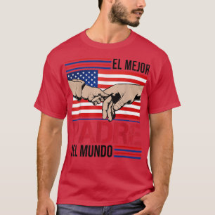 El Mejor Padre Del Mundo Men American Flag Decor G T-Shirt