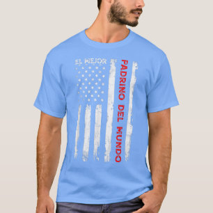 El Mejor Padrino Del Mundo Men Retro Vintage Padri T-Shirt