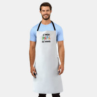 El mejor Papá del mundo Whimsical Letters Apron