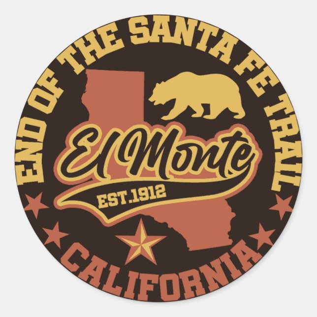 El Monte,California Classic Round Sticker (Front)