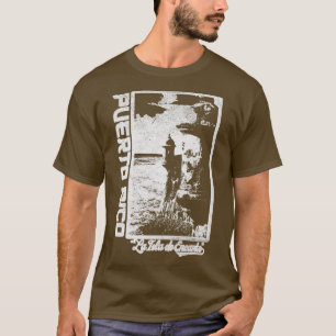 El Morro Puerto Rico Retro Grunge T-Shirt