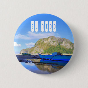 El Nido Beach in Palawan Philippines 6 Cm Round Badge