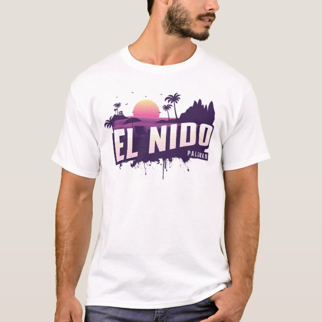 El Nido Palawan - Philippine Island Retro Souvenir T-Shirt (Front)